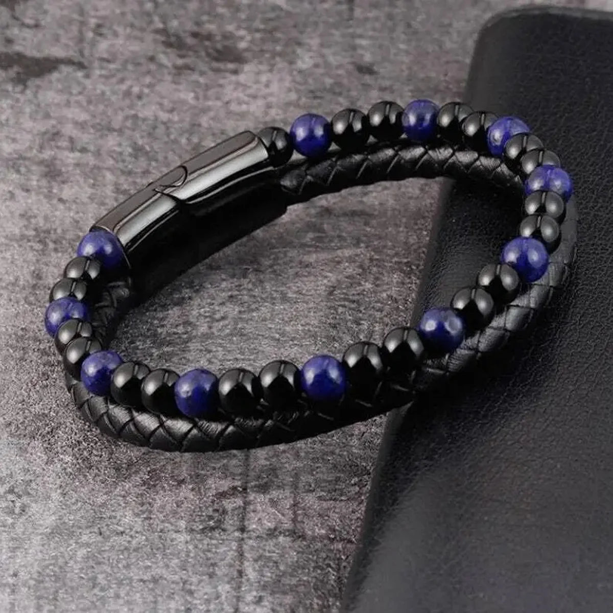 Edelstahl & Naturstein Armband für Damen & Herren
