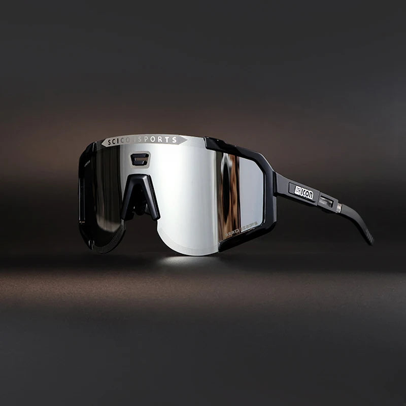 SCICON AEROSCOPE Cycling Glasses - Photochromatic Sports Sunglasses with UV400 for Road Bike & MTB