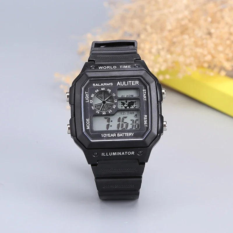 Digitale Retro Uhr für Männer – Sportuhr mit LED-Display, Reloj Hombre, Studenten Uhr, Relogio Masculino