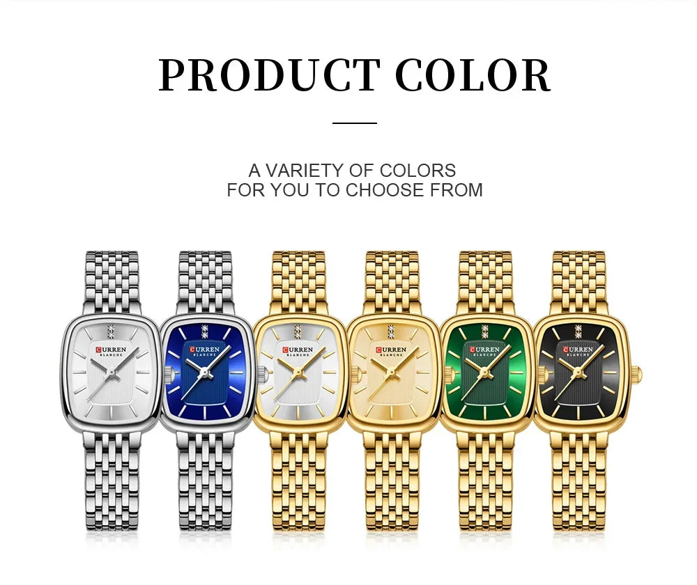 Edle Damen Armbanduhr Edelstahl Analog Quarz wasserbeständig
