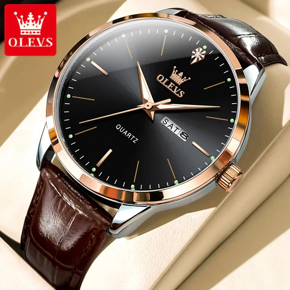 OLEVS 2935 Herren Uhr Dual Calendar