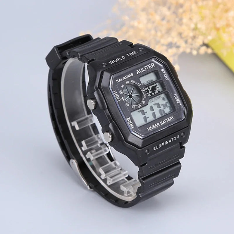 Digitale Retro Uhr für Männer – Sportuhr mit LED-Display, Reloj Hombre, Studenten Uhr, Relogio Masculino
