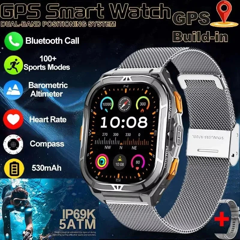 GPS Smart Watch Men 1.96-inch HD AMOLED
