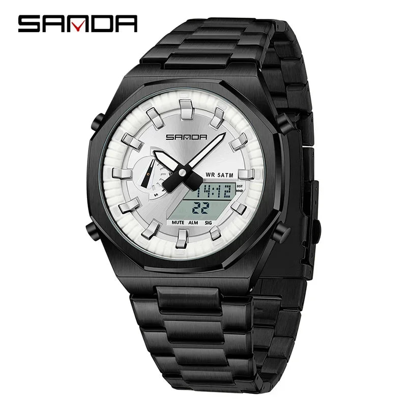SANDA Luxury Men's Electronic Dual Watch