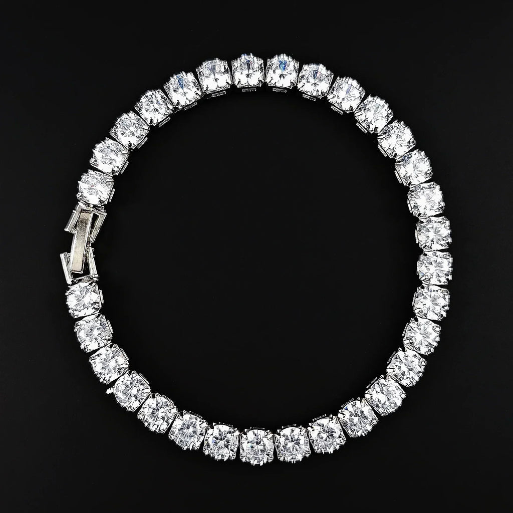 2024 Luxury Silver Color on Hand 4MM 17CM Princess Bracelet Bangle Anniversary Gift Jewelry Wholesale S5650 – Armband