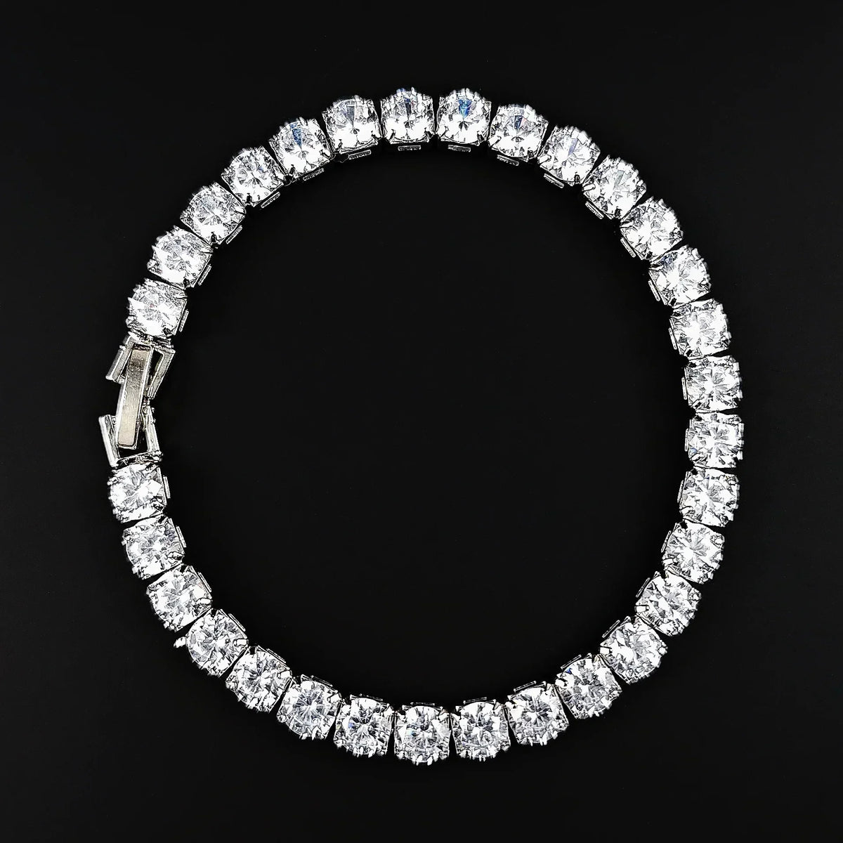 2024 Luxury Silver Color on Hand 4MM 17CM Princess Bracelet Bangle Anniversary Gift Jewelry Wholesale S5650 – Armband