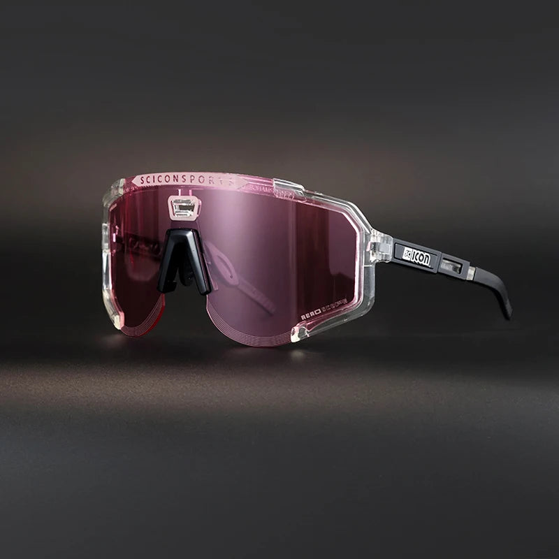 SCICON AEROSCOPE Cycling Glasses - Photochromatic Sports Sunglasses with UV400 for Road Bike & MTB