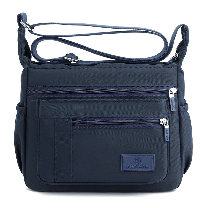 Robust Nylon Crossbody Bag with Zipper and