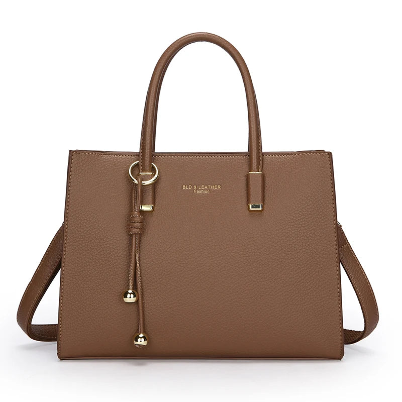 Damen-Handtasche aus PU-Leder – Große Tote & Crossbody Bag mit 3 Fächern