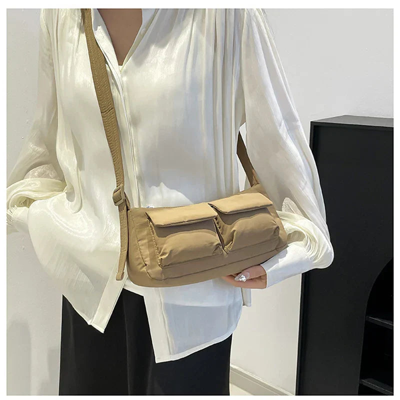 Modern Nylon Crossbody Bag with Zipper