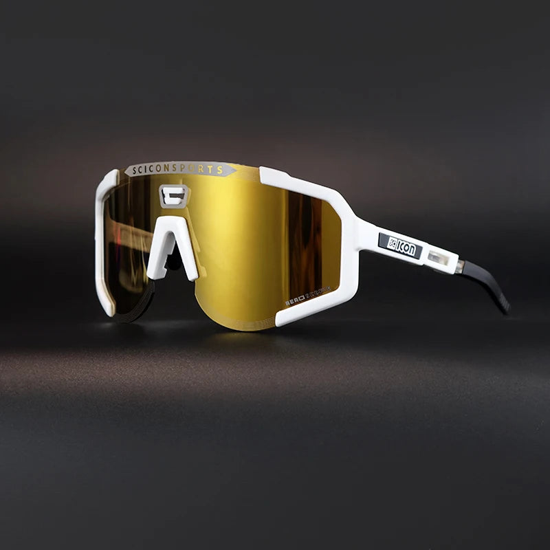 SCICON AEROSCOPE Cycling Glasses - Photochromatic Sports Sunglasses with UV400 for Road Bike & MTB