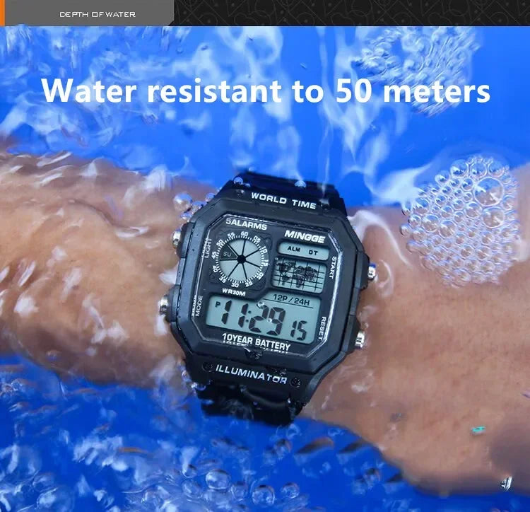 Digitale Retro Uhr für Männer – Sportuhr mit LED-Display, Reloj Hombre, Studenten Uhr, Relogio Masculino