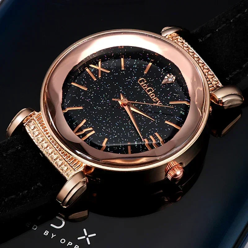 Starry Sky Quartz Watch for Women – Elegant Ladies Watch, Montre Femme, Reloj Mujer, Horloges Women, Relógio Feminino