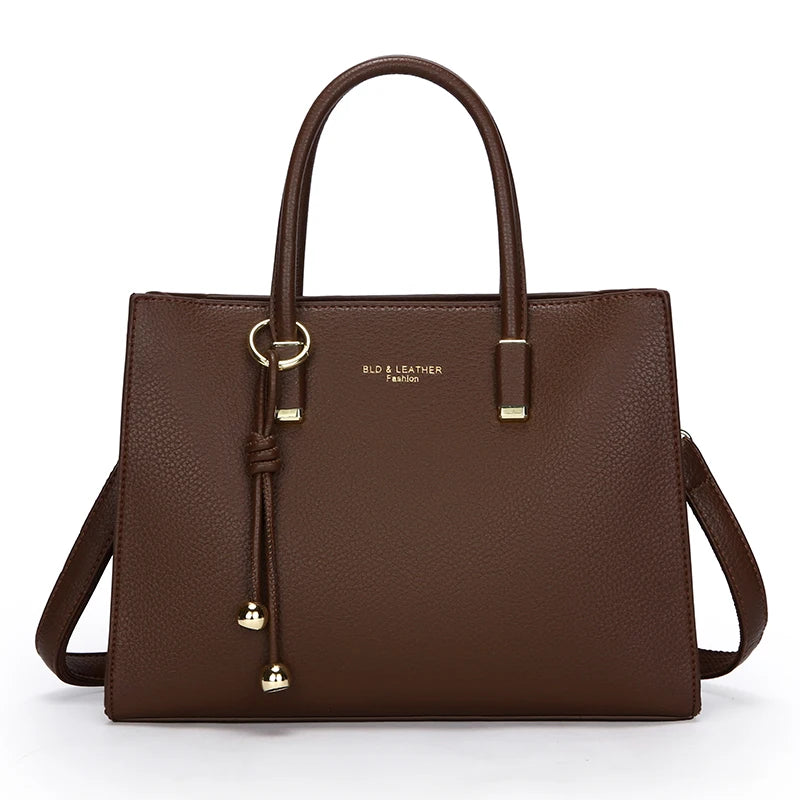Damen-Handtasche aus PU-Leder – Große Tote & Crossbody Bag mit 3 Fächern