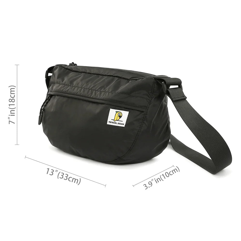 Trendy Nylon Crossbody Bag with Zipper with