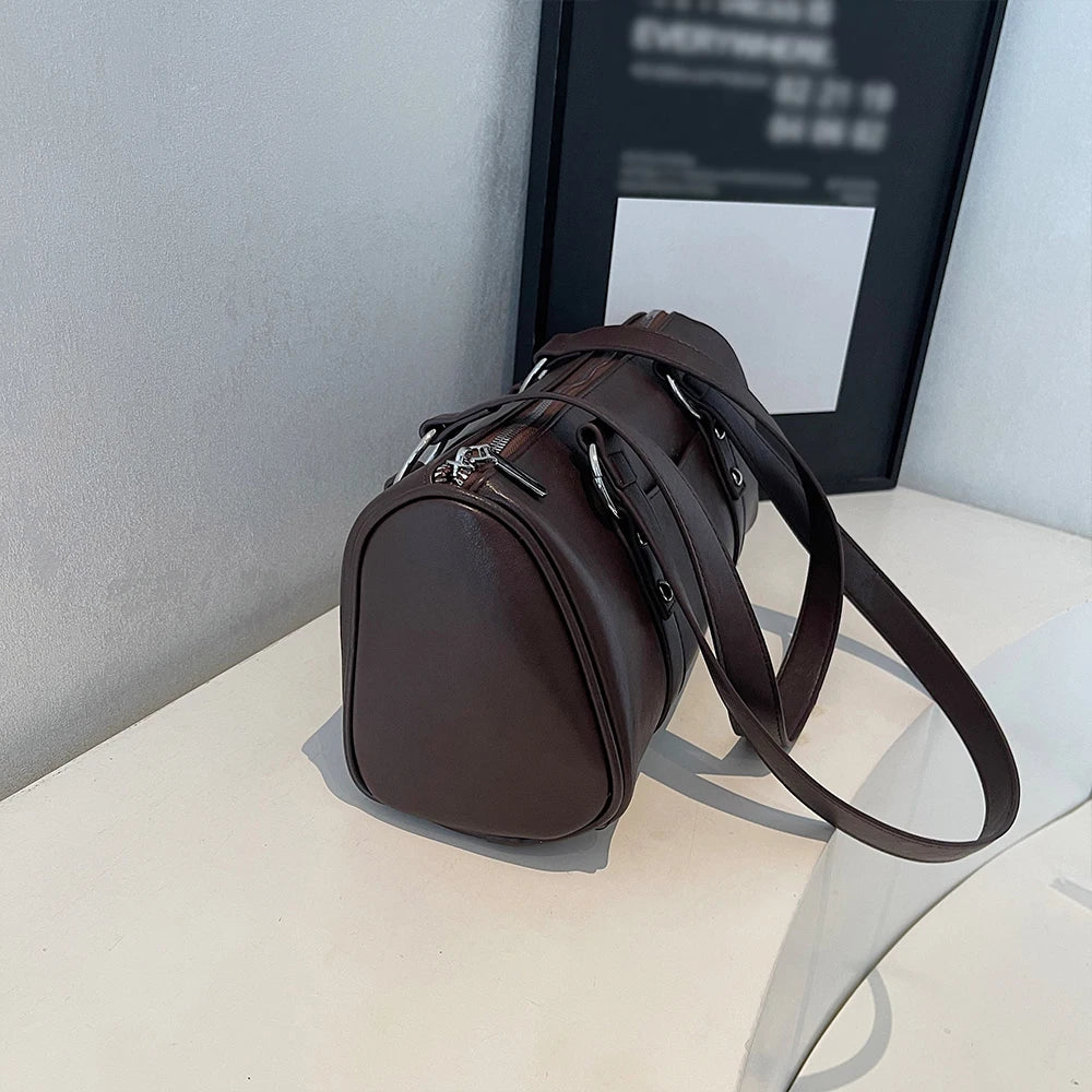 Trendige Crossbody Handtasche Lederoptik