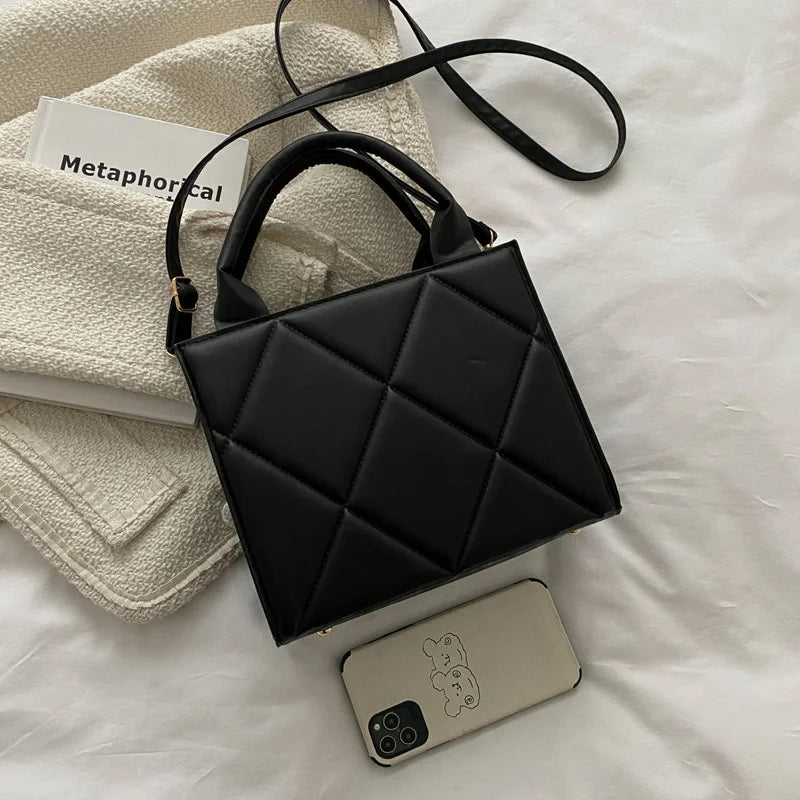 Edle Crossbody Handtasche Lederoptik mit Reißverschluss mit