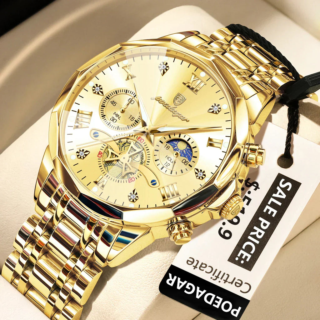 POEDAGAR Luxury Men's Watch Top Original