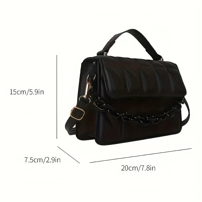 Mini Stepp-Tasche für Damen – Crossbody Bag mit Magnetverschluss und verstellbarem Schulterriemen