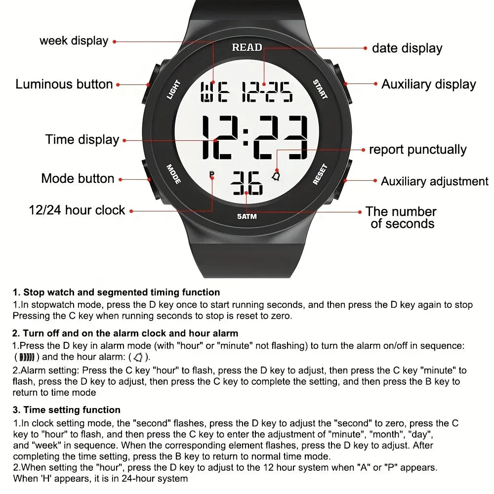 Moderne Damen-LED-Uhr – Stylisch & Smart.