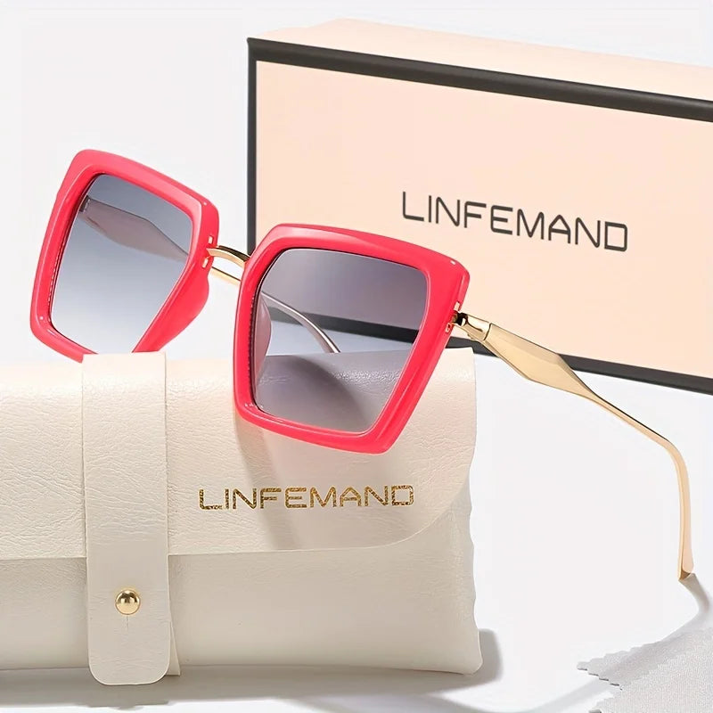 Modern Square PC UV400 Gradient Sunglasses