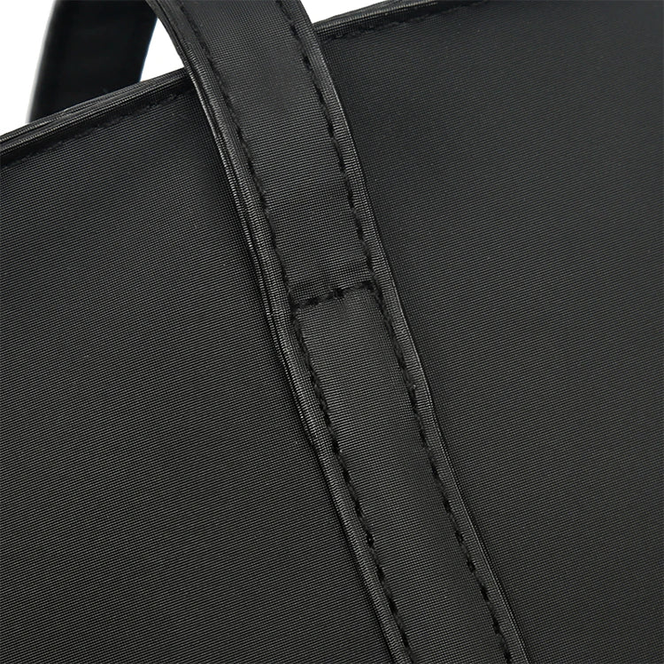 Stylish Nylon Shopper with Zipper and Interior Pockets