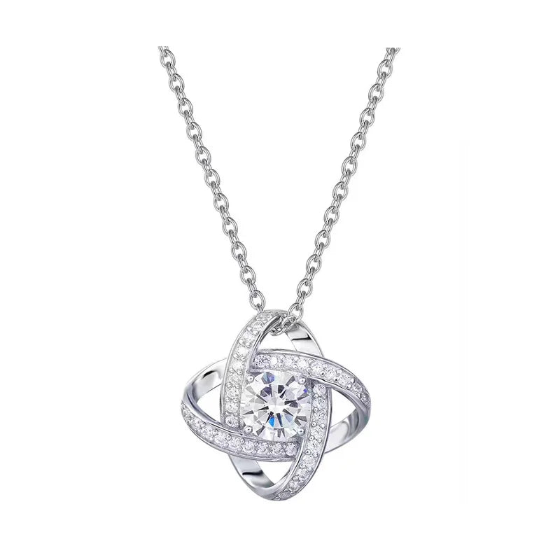 Fashionable AAAAA Zircon Pendant Necklace Luxury Gift Jewelry Stylish Glowing Pendant Special Occasions – Necklace