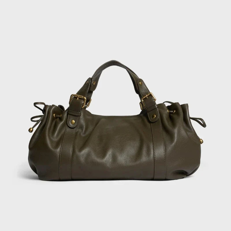 Practical Shopper in Leather Look with Zipper and Inner Pockets