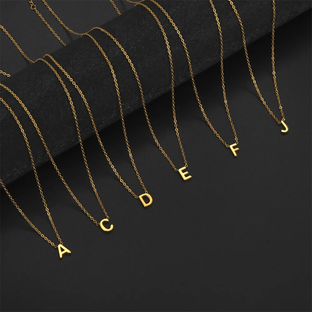 Initial Necklace A–Z for Women – Elegant Stainless Steel Letter Necklace, Timeless Pendant