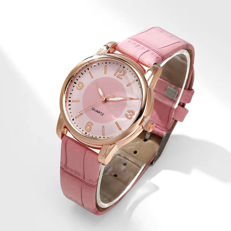 Luxus Damen Uhr – Mode Quarzuhr mit Lederarmband, Reloj Mujer, Montre Femme