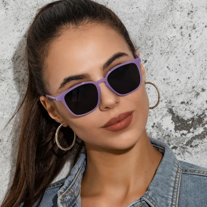 Stylish Square Sunglasses UV400 Mirrored Lenses
