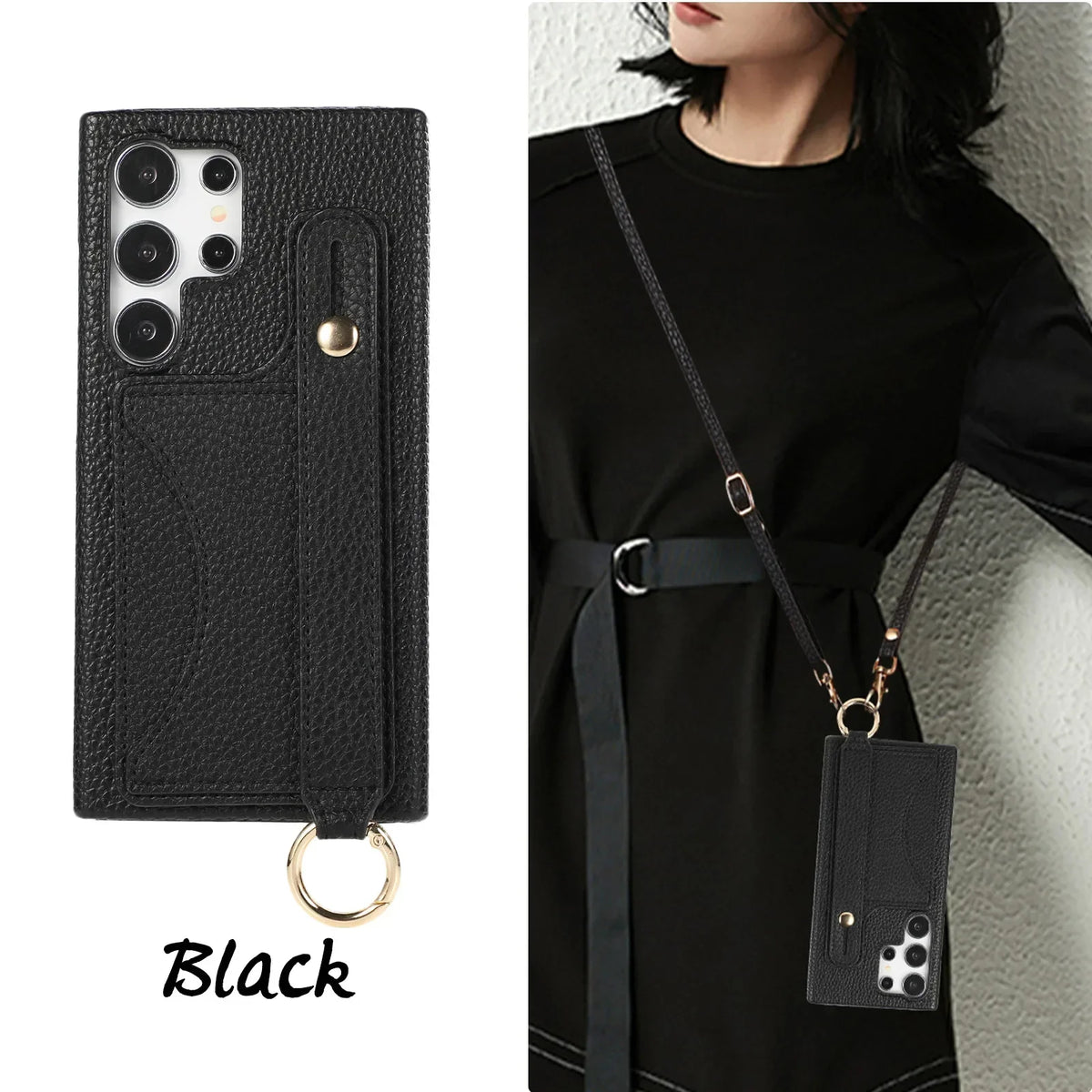 Elegant phone case with zipper