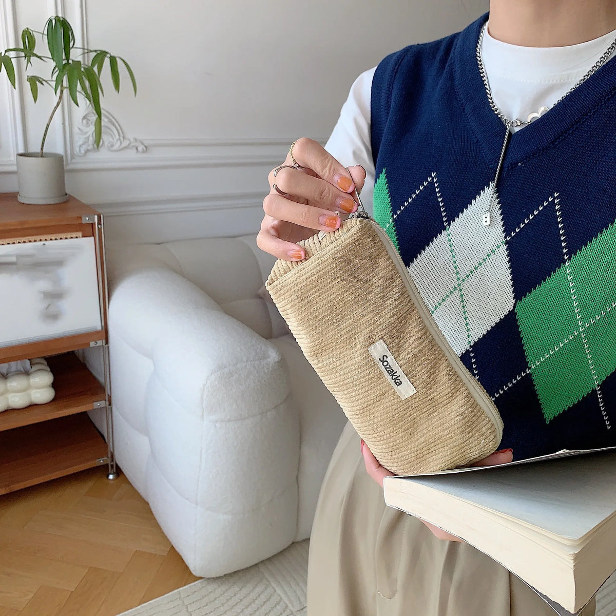 Elegante Clutch Lederoptik mit Reißverschluss