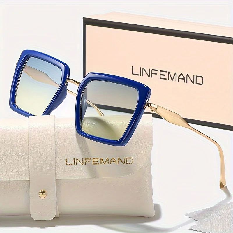 Modern Square PC UV400 Gradient Sunglasses