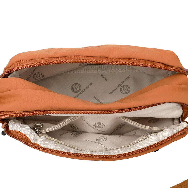 Stilvolle Crossbody Handtasche Nylon mit Reißverschluss mit