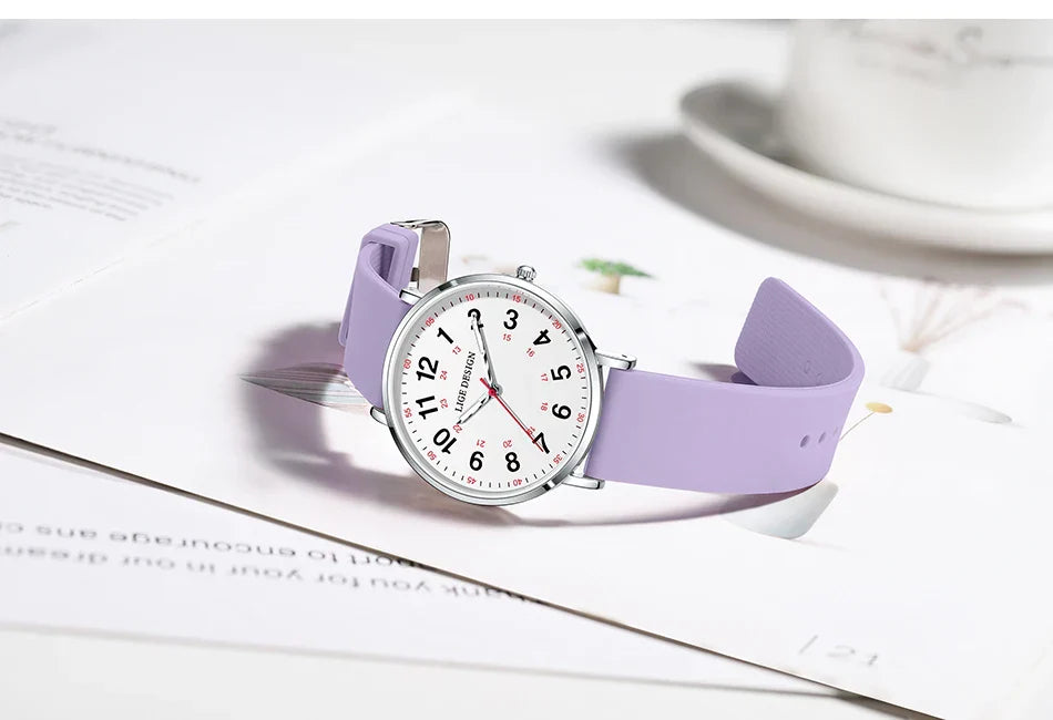 Elegante Damen Armbanduhr Analog Quarz wasserbeständig