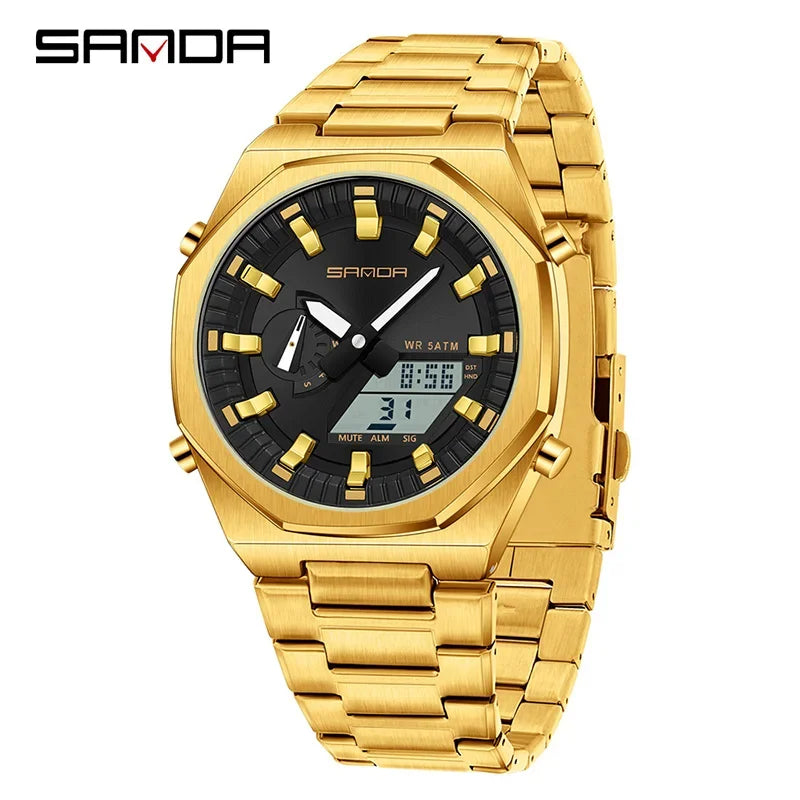 SANDA Luxury Men's Electronic Dual Watch