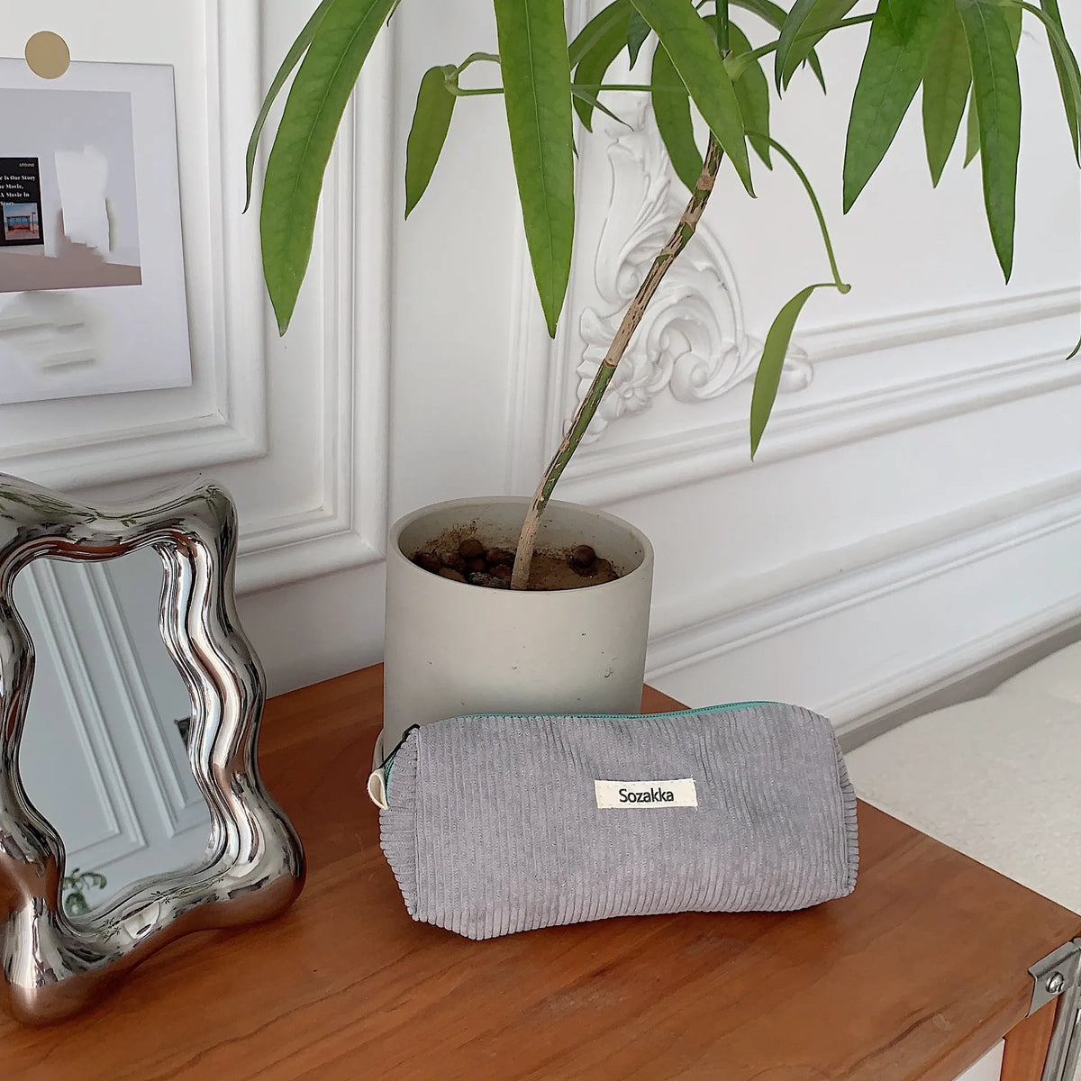 Elegante Clutch Lederoptik mit Reißverschluss