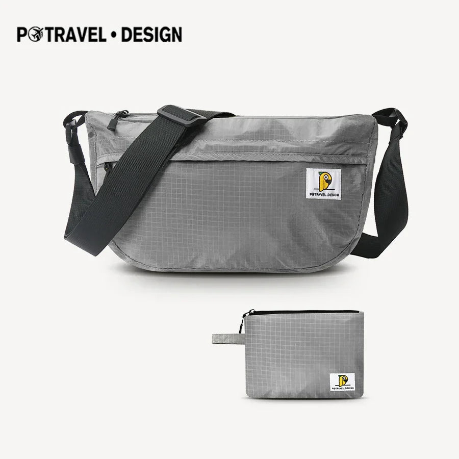 Trendy Nylon Crossbody Bag with Zipper with