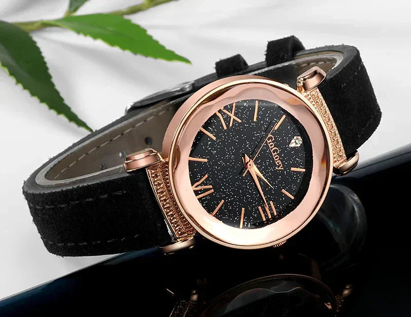 Starry Sky Quartz Watch for Women – Elegant Ladies Watch, Montre Femme, Reloj Mujer, Horloges Women, Relógio Feminino