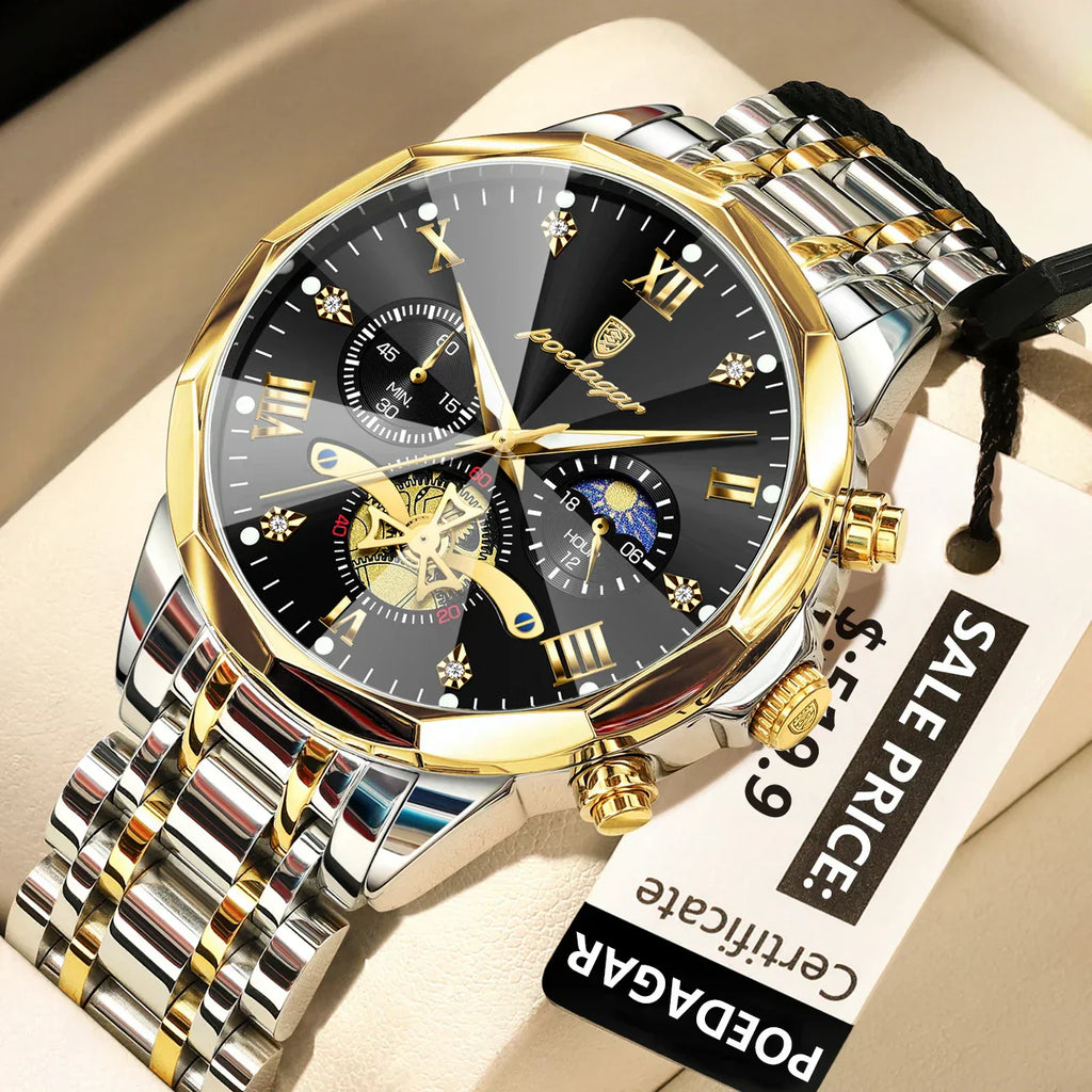 POEDAGAR Luxury Men's Watch Top Original