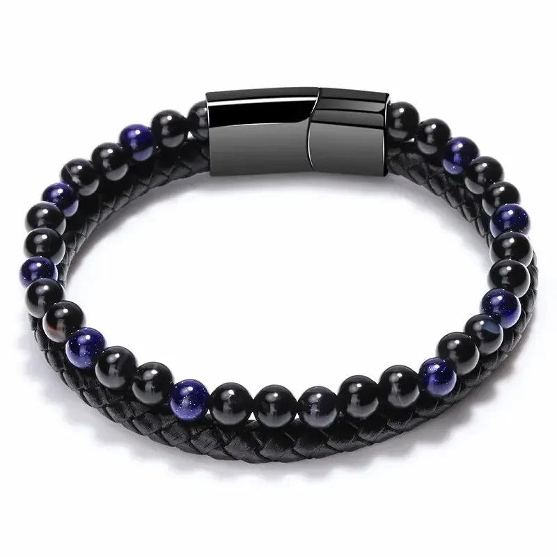 Edelstahl & Naturstein Armband für Damen & Herren