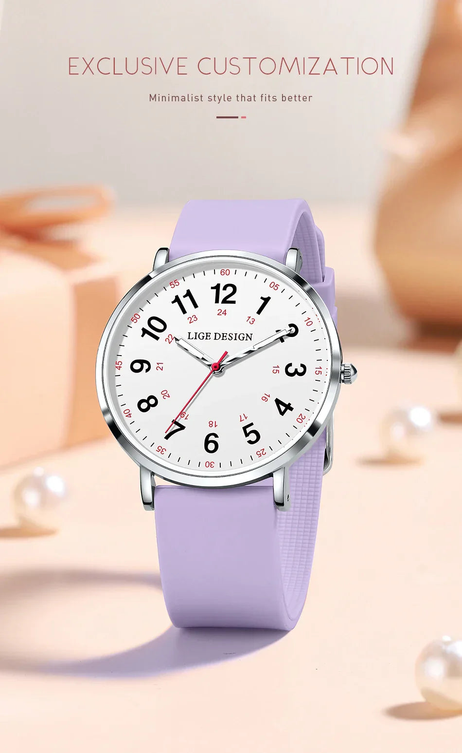 Elegante Damen Armbanduhr Analog Quarz wasserbeständig