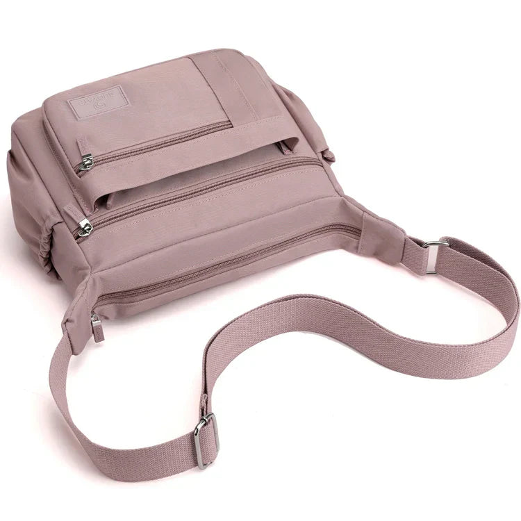 Robust Nylon Crossbody Bag with Zipper and