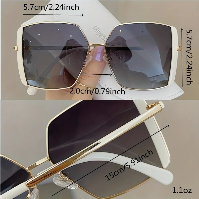 Trendy Square Metal Sunglasses