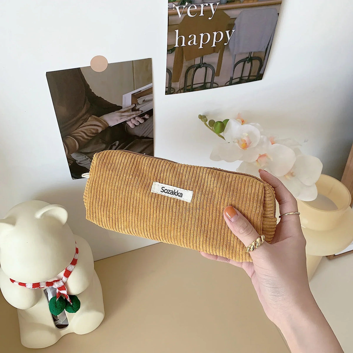 Elegante Clutch Lederoptik mit Reißverschluss