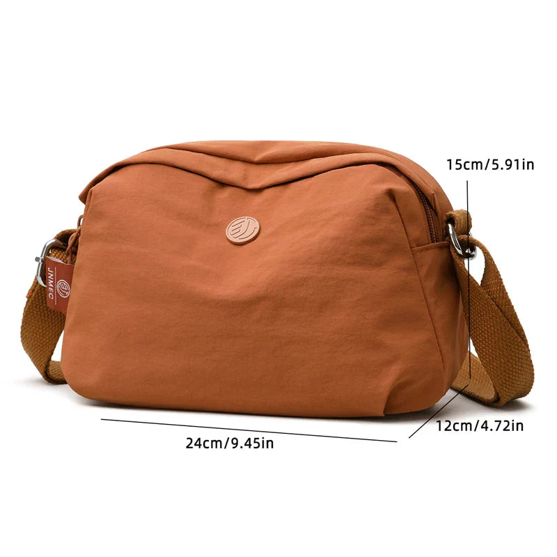 Stilvolle Crossbody Handtasche Nylon mit Reißverschluss mit