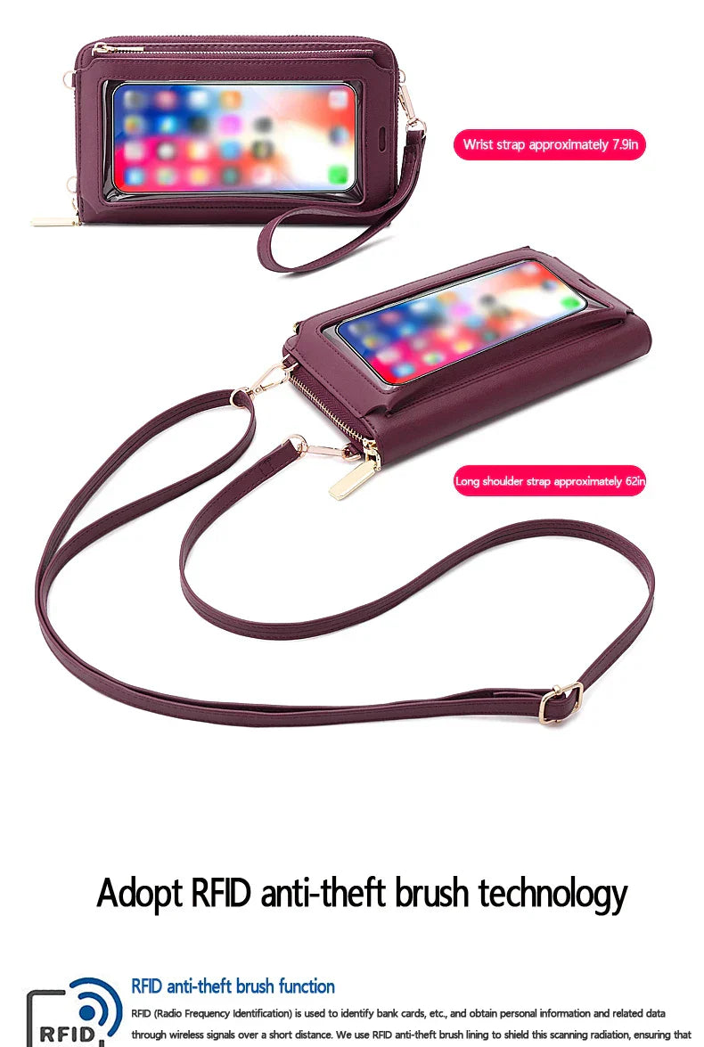 Kompakte Crossbody Handtasche Lederoptik mit Reißverschluss mit
