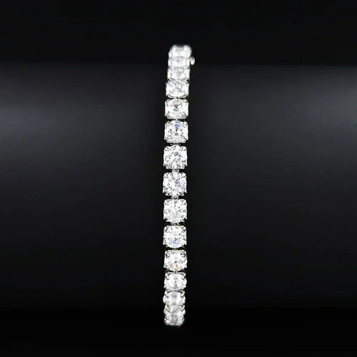 2024 Luxury Silver Color on Hand 4MM 17CM Princess Bracelet Bangle Anniversary Gift Jewelry Wholesale S5650 – Armband