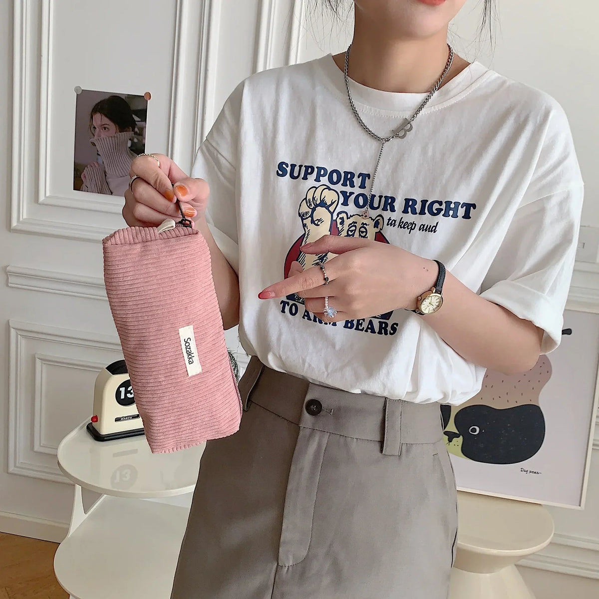 Elegante Clutch Lederoptik mit Reißverschluss